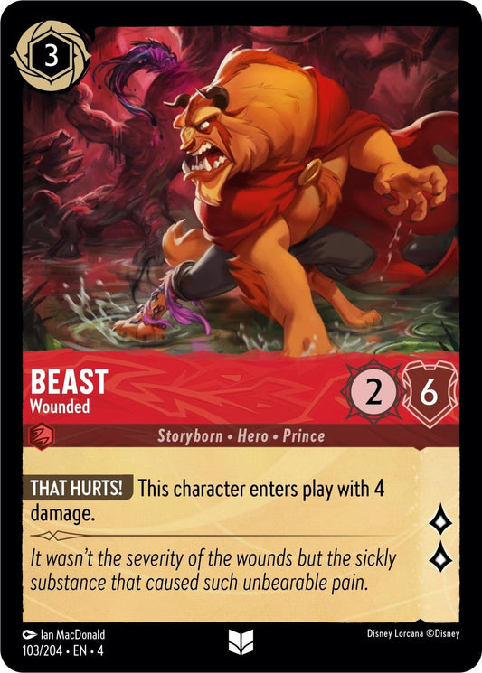 Disney Lorcana - Beast - Wounded (103/204) (Ursula's Return)