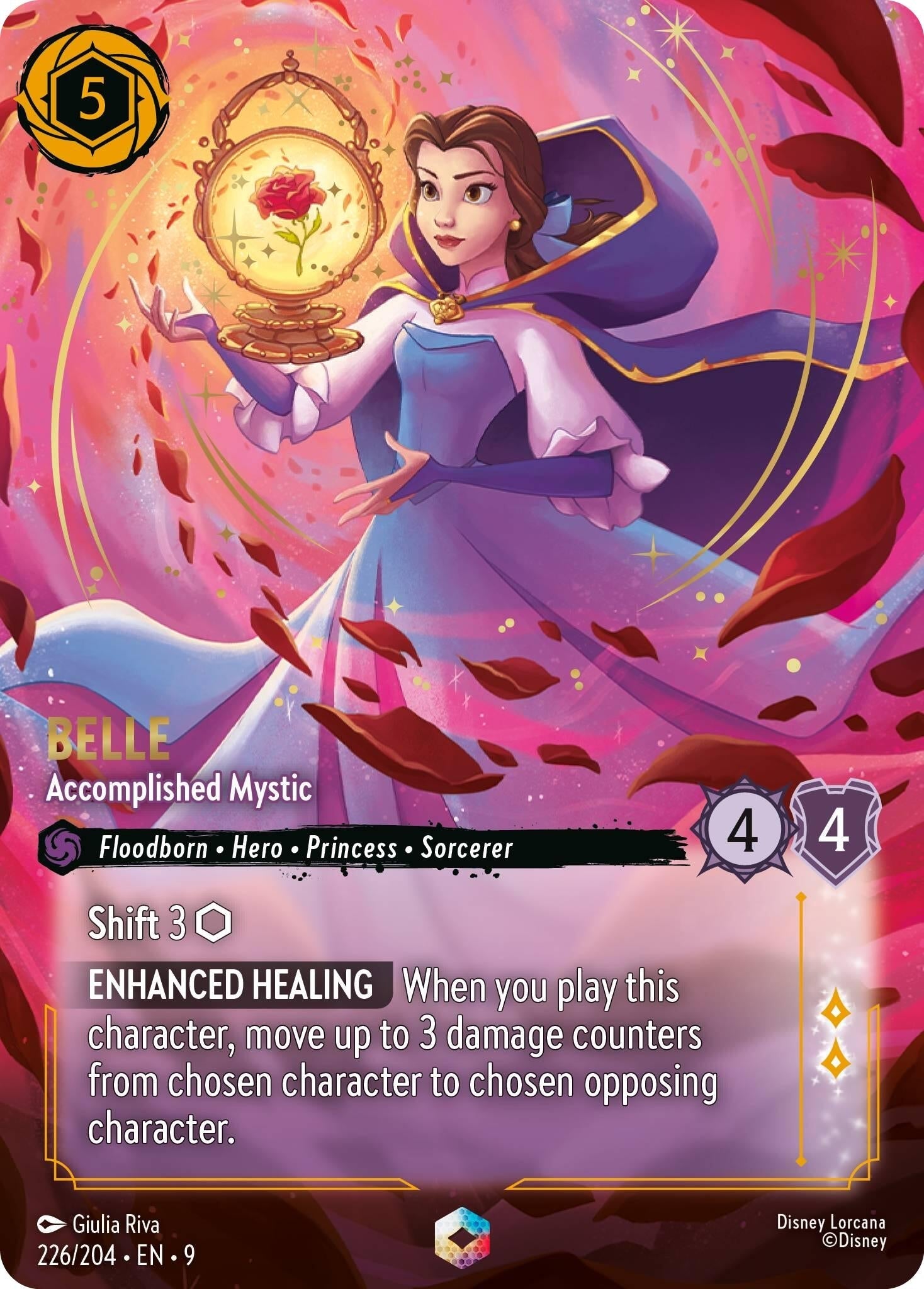 Disney Lorcana - Belle - Accomplished Mystic (Enchanted) (226/204) (Fabled)