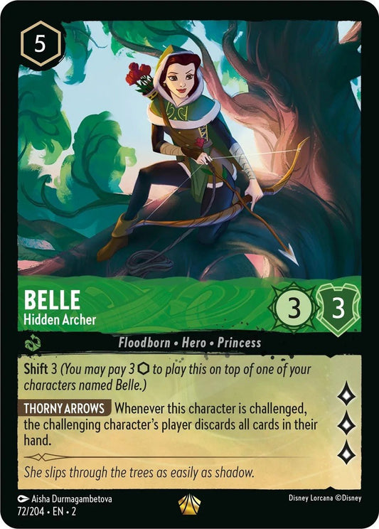 Disney Lorcana - Belle - Hidden Archer (72/204) (Rise of the Floodborn)