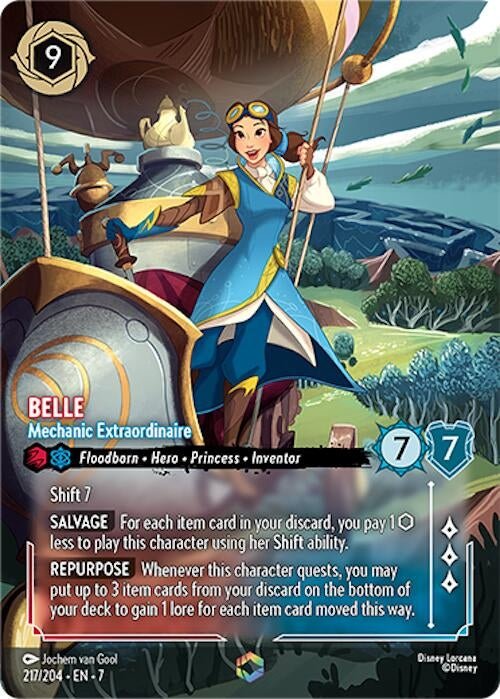 Disney Lorcana - Belle - Mechanic Extraordinaire (Enchanted) (217/204) (Archazia's Island)