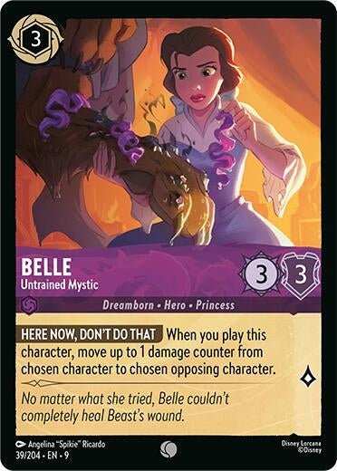 Disney Lorcana - Belle - Untrained Mystic (39/204) (Fabled)