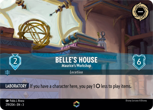 Disney Lorcana - Belle's House - Maurice's Workshop (Enchanted) (219/204) (Into the Inklands)