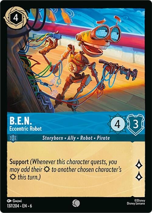 Disney Lorcana - B.E.N. - Eccentric Robot (137/204) (Azurite Sea)