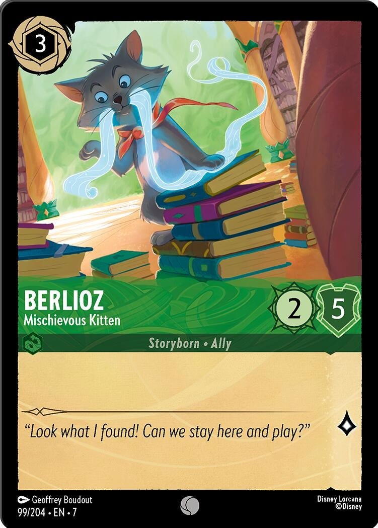 Disney Lorcana - Berlioz - Mischievous Kitten (99/204) (Archazia's Island)