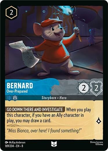 Disney Lorcana - Bernard - Over - Prepared (169/204) (Reign of Jafar)
