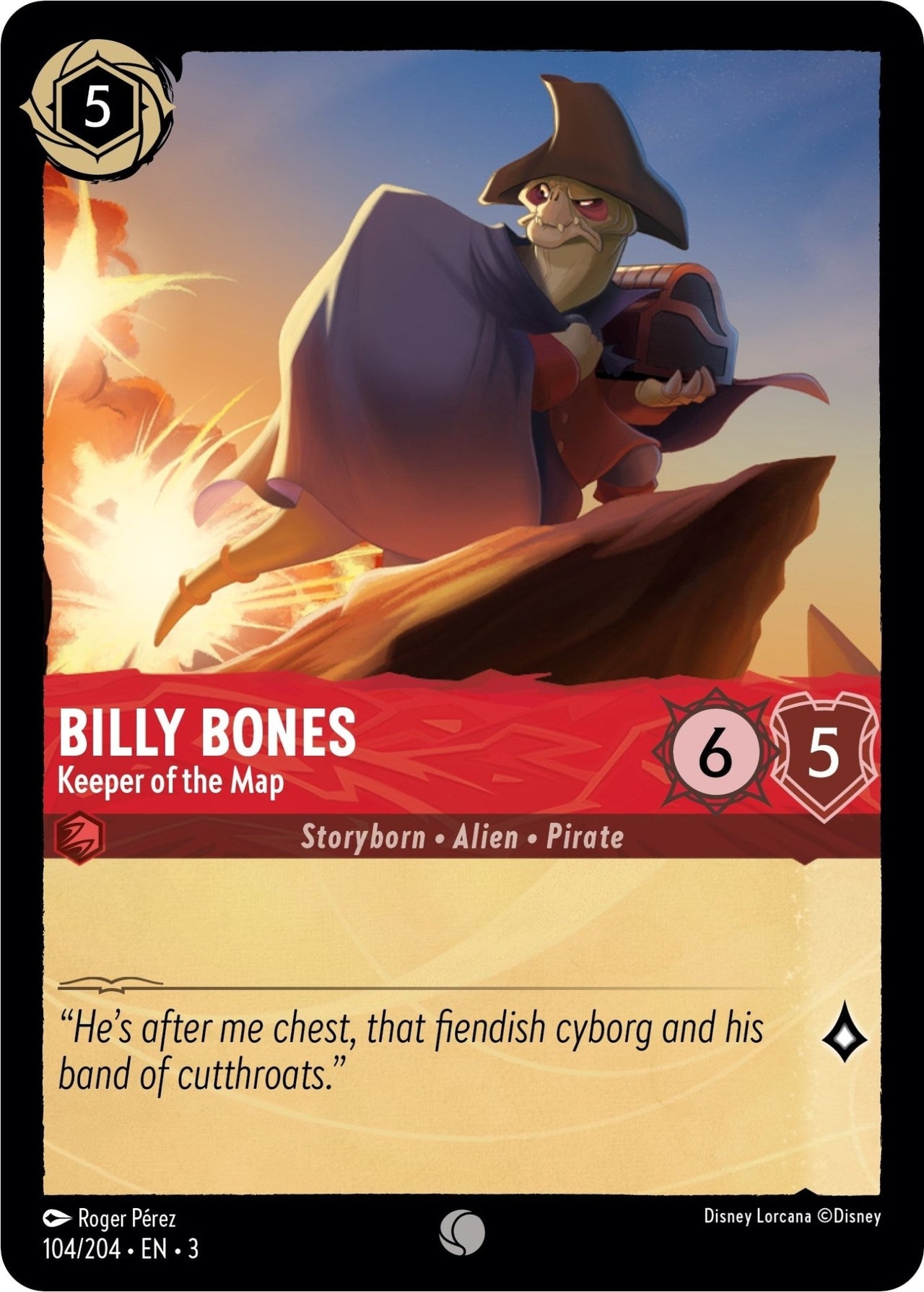 Billy Bones - Keeper of the Map (104/204) (Into the Inklands) by LAB7 Malta, Europe