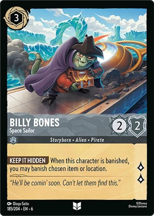 Disney Lorcana - Billy Bones - Space Sailor (185/204) (Azurite Sea)