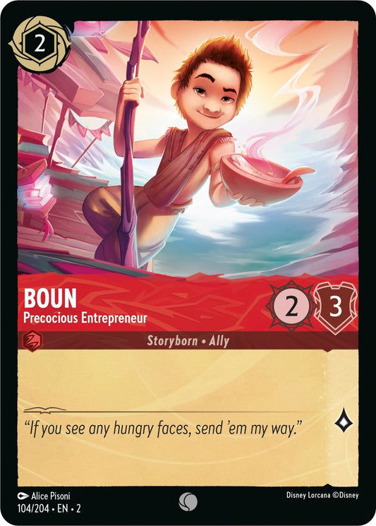 Disney Lorcana - Boun - Precocious Entrepreneur (104/204) (Rise of the Floodborn)