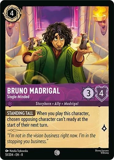 Disney Lorcana - Bruno Madrigal - Single - Minded (51/204) (Reign of Jafar)