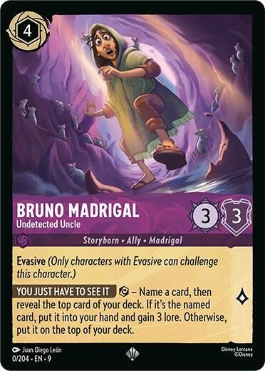 Disney Lorcana - Bruno Madrigal - Undetected Uncle (0/204) (Fabled)