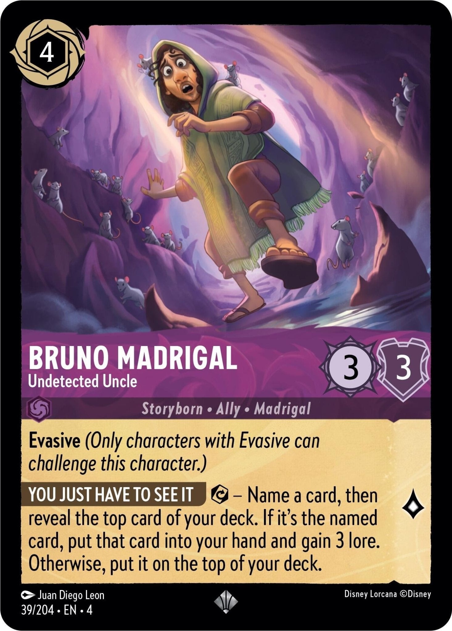 Disney Lorcana - Bruno Madrigal - Undetected Uncle (39/204) (Ursula's Return)