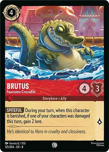 Disney Lorcana - Brutus - Fearsome Crocodile (125/204) (Reign of Jafar)