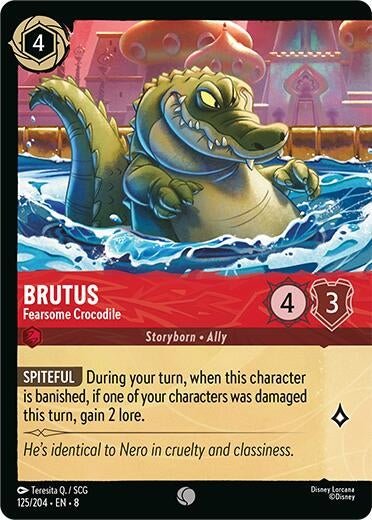 Disney Lorcana - Brutus - Fearsome Crocodile (Foil) (125/204) (Reign of Jafar)