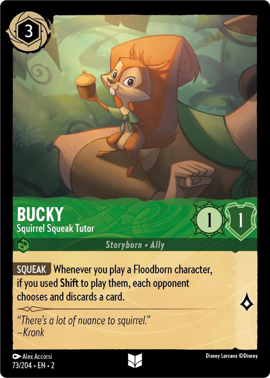 Disney Lorcana - Bucky - Squirrel Squeak Tutor (Errata Version) (73/204) (Rise of the Floodborn)