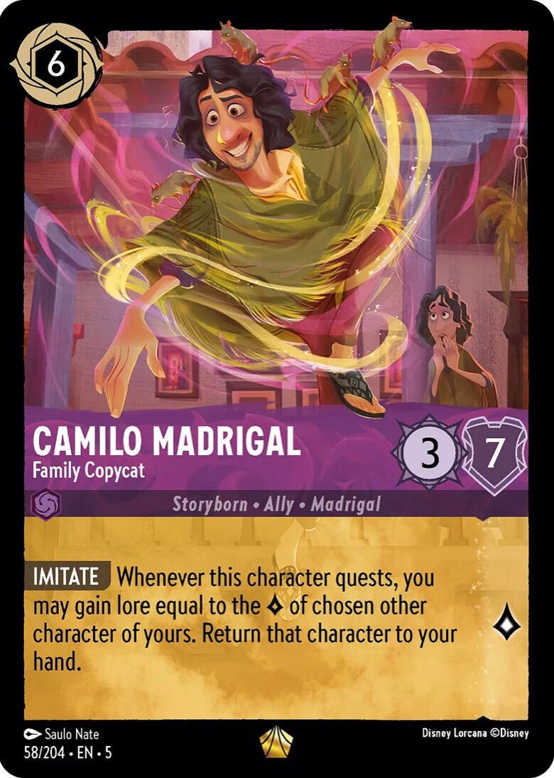 Disney Lorcana - Camilo Madrigal - Family Copycat (58/204) (Shimmering Skies)