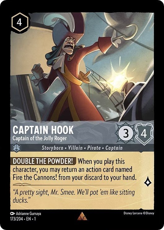 Disney Lorcana - Captain Hook - Captain of the Jolly Roger (173/204) (The First Chapter)