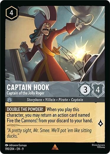 Disney Lorcana - Captain Hook - Captain of the Jolly Roger (190/204) (Fabled)