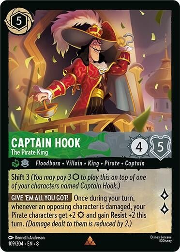Disney Lorcana - Captain Hook - The Pirate King (109/204) (Reign of Jafar)