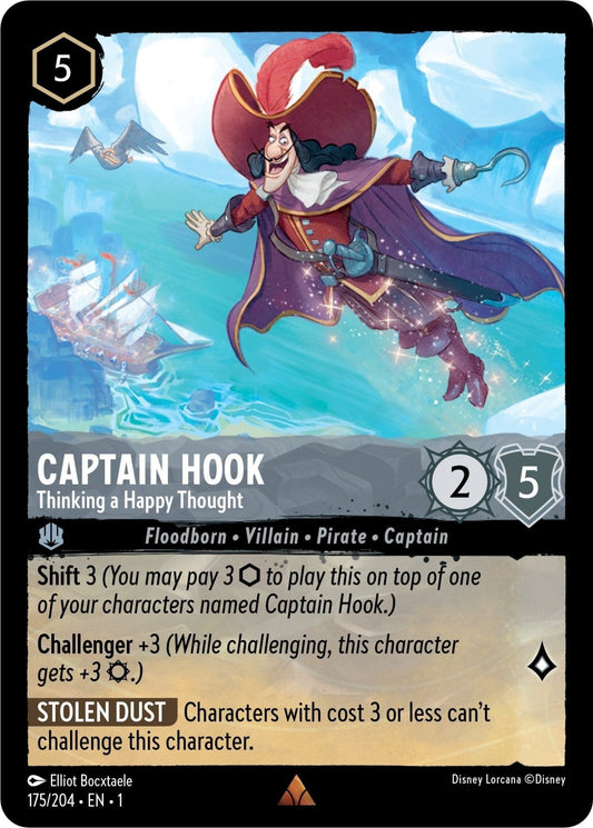 Disney Lorcana - Captain Hook - Thinking a Happy Thought (175/204) (The First Chapter)