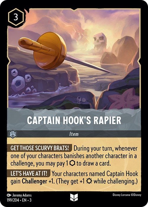 Disney Lorcana - Captain Hook's Rapier (199/204) (Into the Inklands)