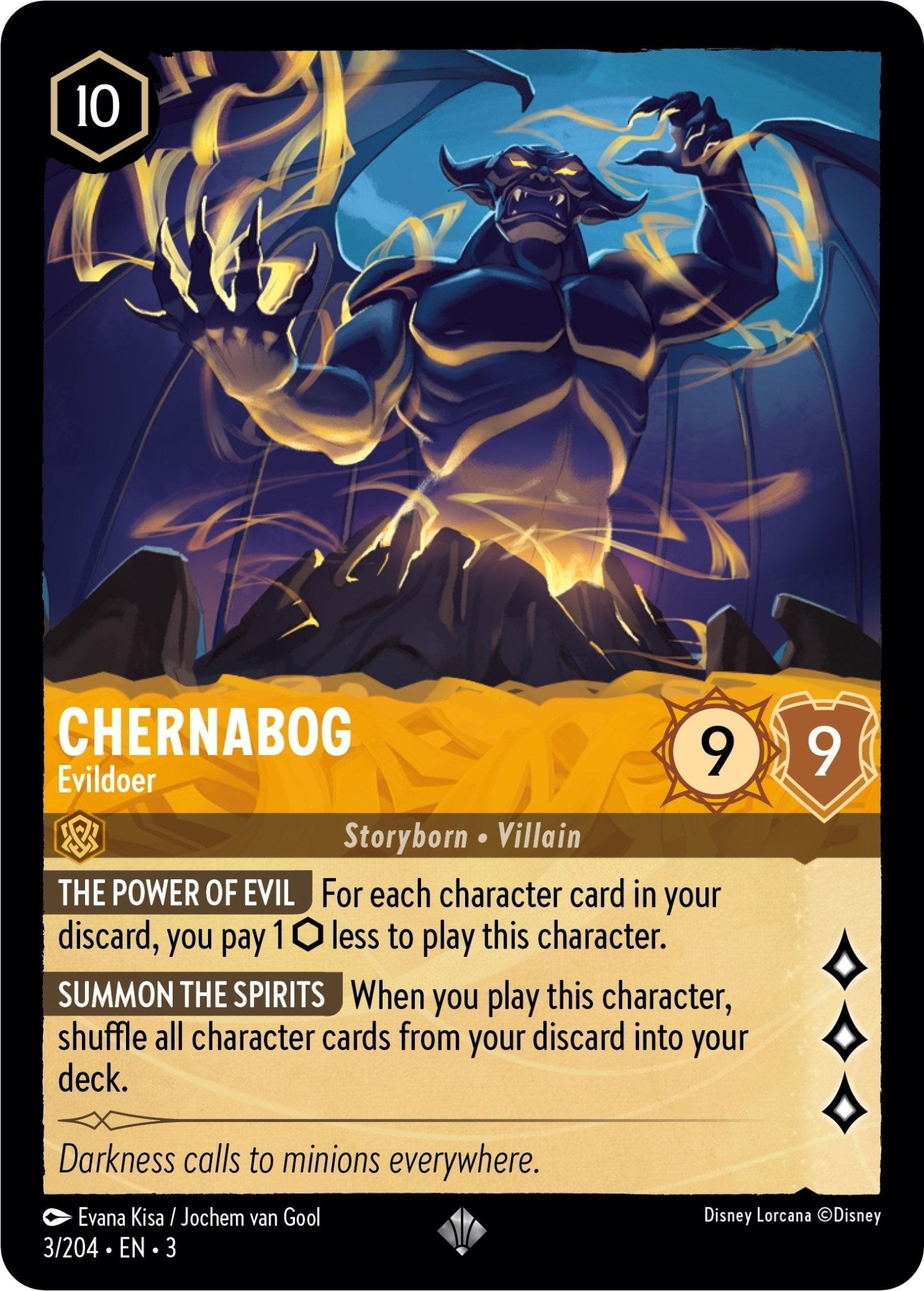 Disney Lorcana - Chernabog - Evildoer (3/204) (Into the Inklands)