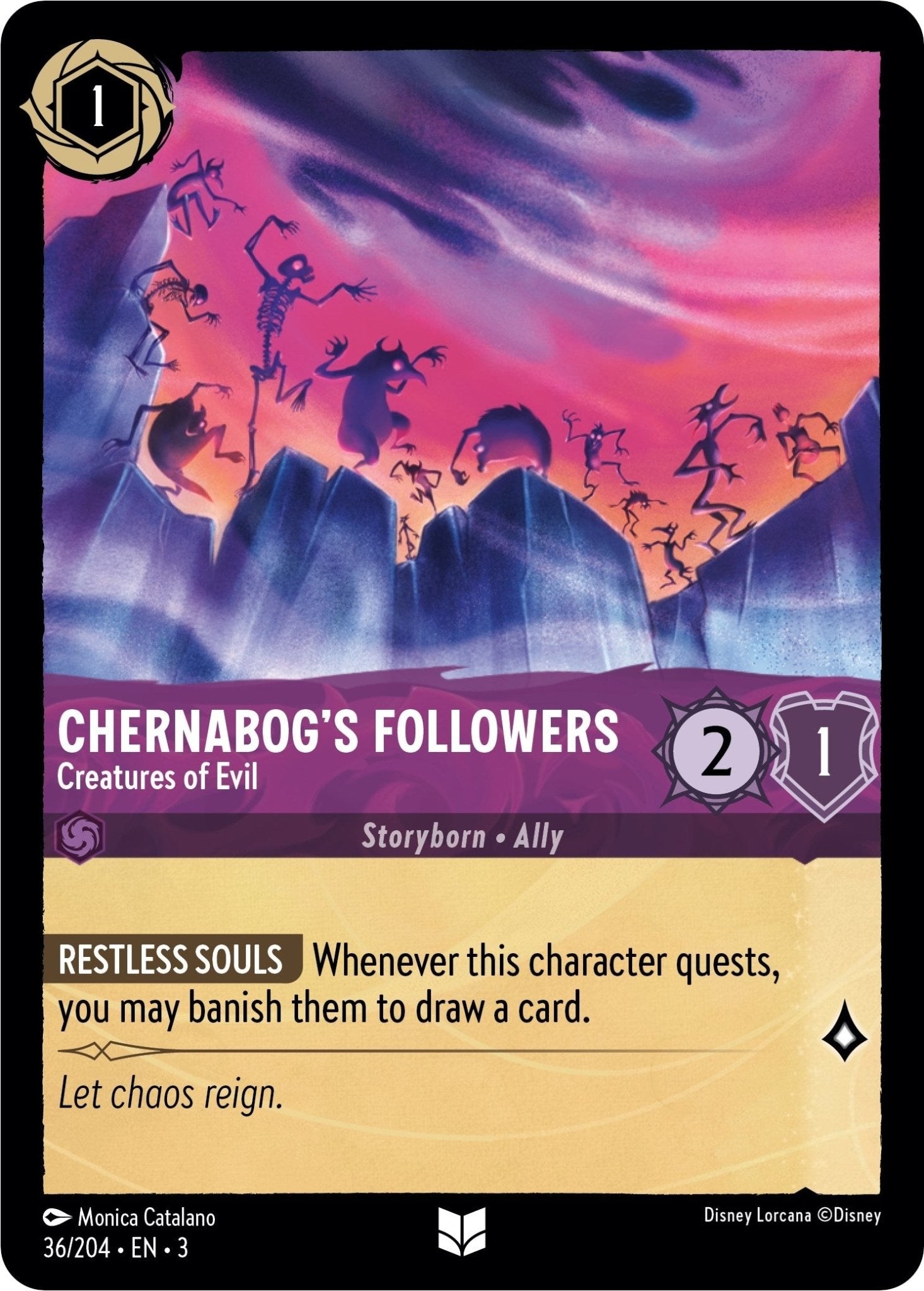 Disney Lorcana - Chernabog's Followers - Creatures of Evil (36/204) (Into the Inklands)