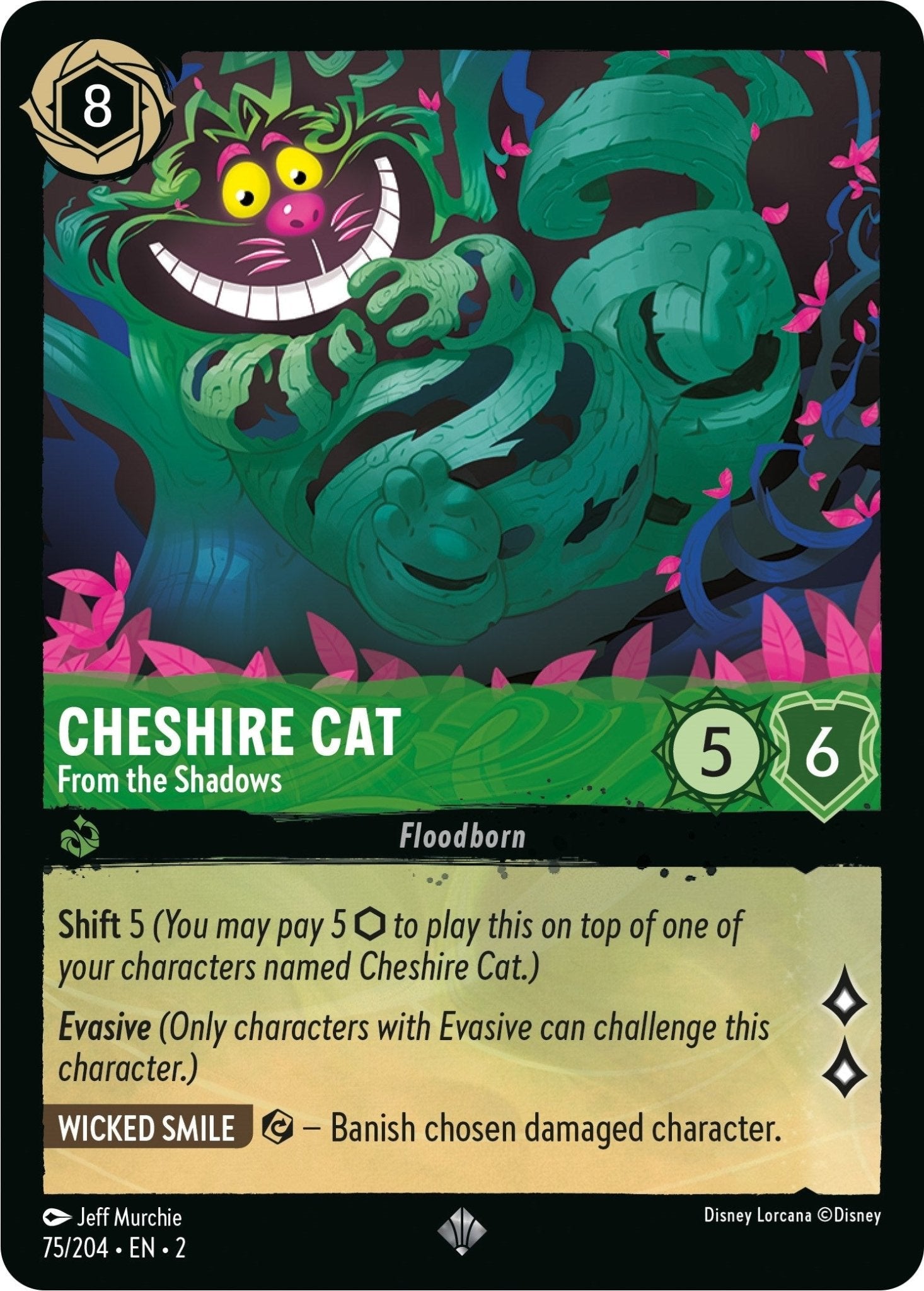 Disney Lorcana - Cheshire Cat - From the Shadows (75/204) (Rise of the Floodborn)