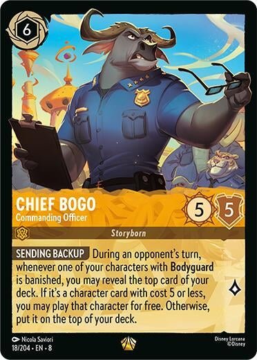 Disney Lorcana - Chief Bogo - Commanding Officer (18/204) (Reign of Jafar)