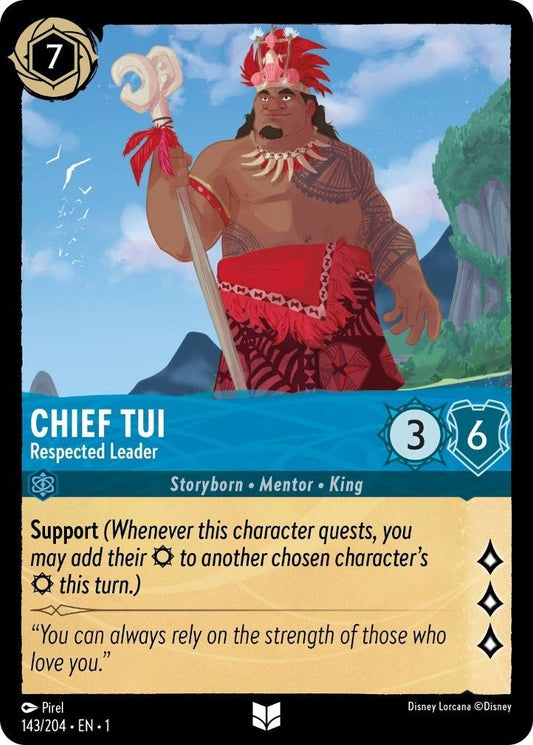 Disney Lorcana - Chief Tui - Respected Leader (143/204) (The First Chapter)