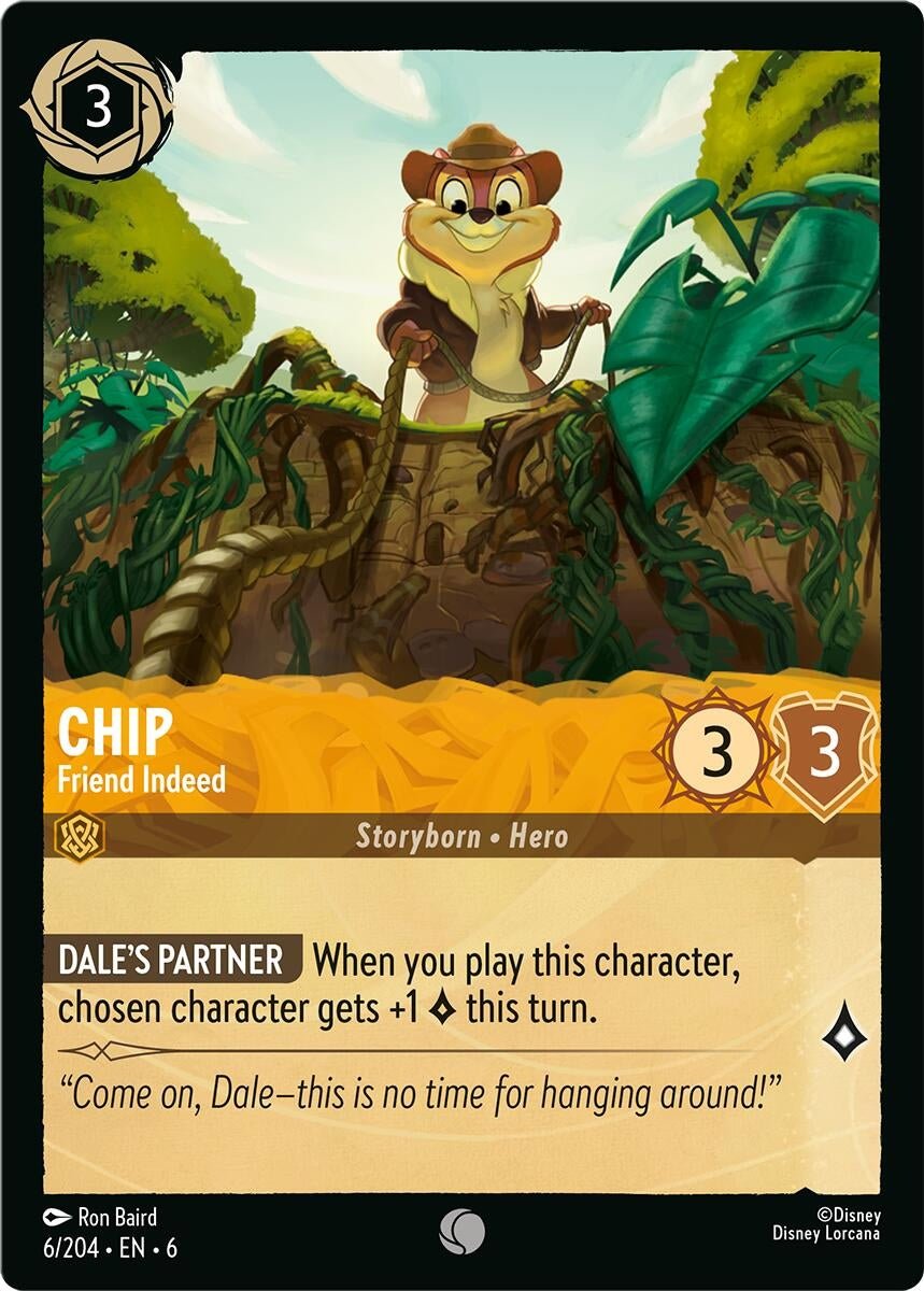 Disney Lorcana - Chip - Friend Indeed (6/204) (Azurite Sea)