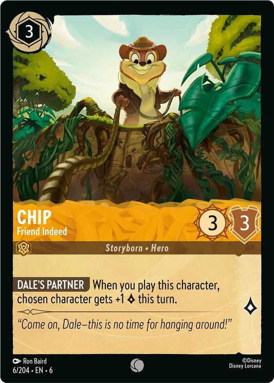 Disney Lorcana - Chip - Friend Indeed (6/204) (Azurite Sea)