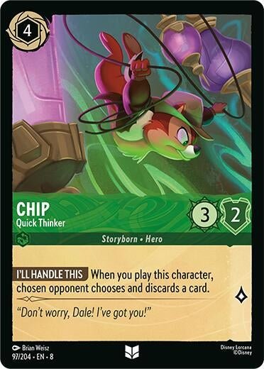 Disney Lorcana - Chip - Quick Thinker (97/204) (Reign of Jafar)