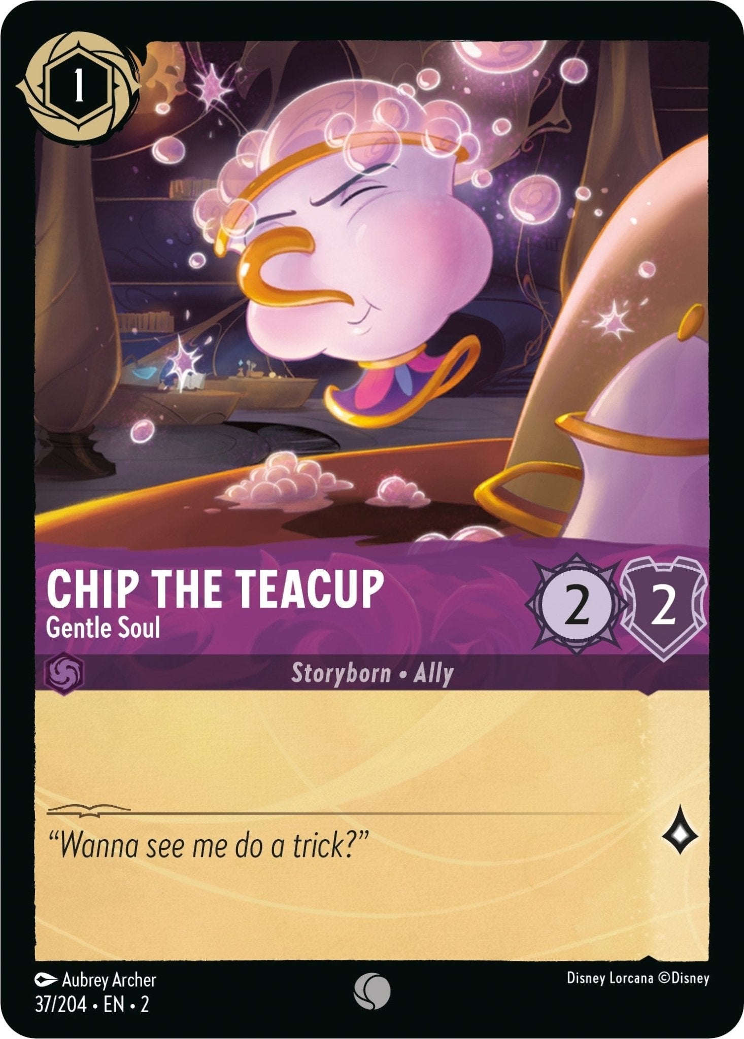 Disney Lorcana - Chip the Teacup - Gentle Soul (37/204) (Rise of the Floodborn)