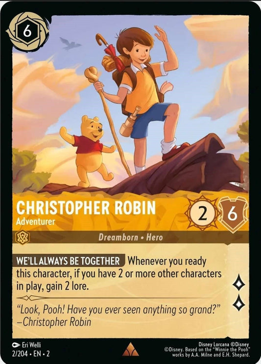 Disney Lorcana - Christopher Robin - Adventurer (2/204) (Rise of the Floodborn)