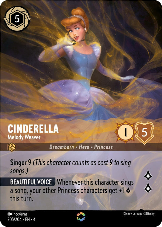 Disney Lorcana - Cinderella - Melody Weaver (Enchanted) (205/204) (Ursula's Return)