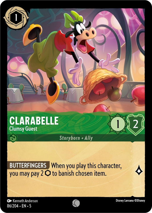 Disney Lorcana - Clarabelle - Clumsy Guest (86/204) (Shimmering Skies)