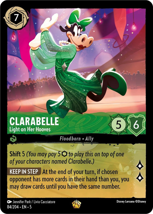 Disney Lorcana - Clarabelle - Light on Her Hooves (84/204) (Shimmering Skies)