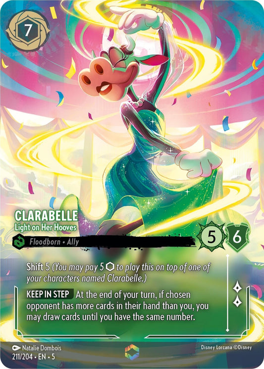 Disney Lorcana - Clarabelle - Light on Her Hooves (Enchanted) (211/204) (Shimmering Skies)