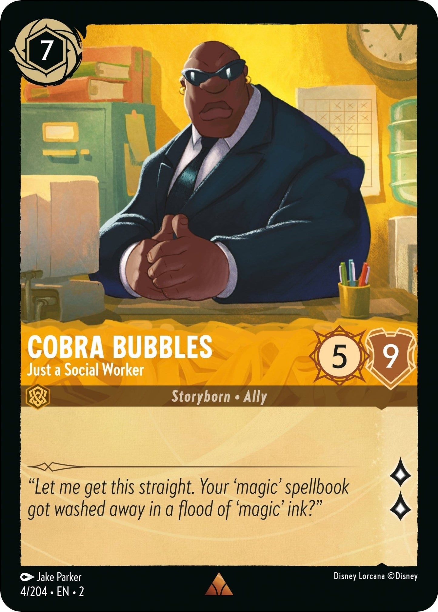Disney Lorcana - Cobra Bubbles - Just a Social Worker (4/204) (Rise of the Floodborn)