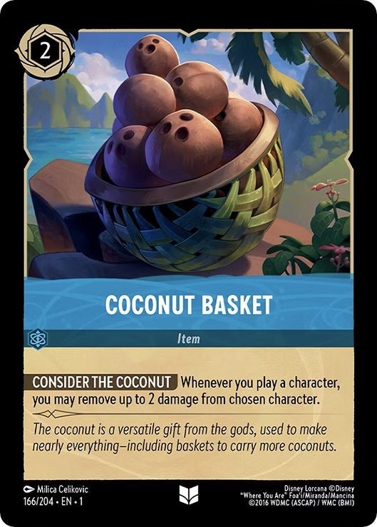 Disney Lorcana - Coconut Basket (166/204) (The First Chapter)