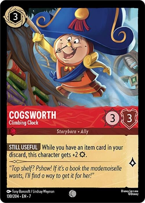 Disney Lorcana - Cogsworth - Climbing Clock (130/204) (Archazia's Island)