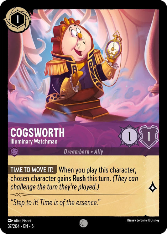 Disney Lorcana - Cogsworth - Illuminary Watchman (37/204) (Shimmering Skies)
