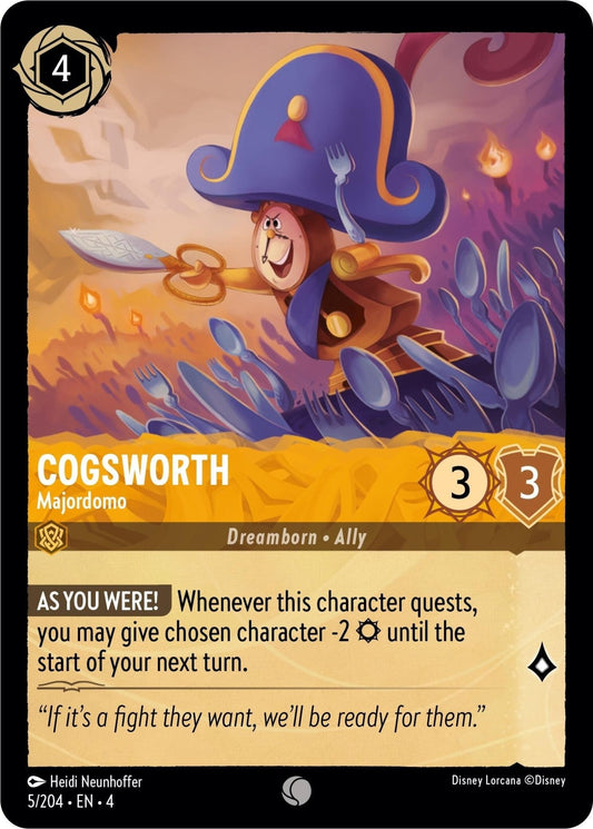 Disney Lorcana - Cogsworth - Majordomo (5/204) (Ursula's Return)