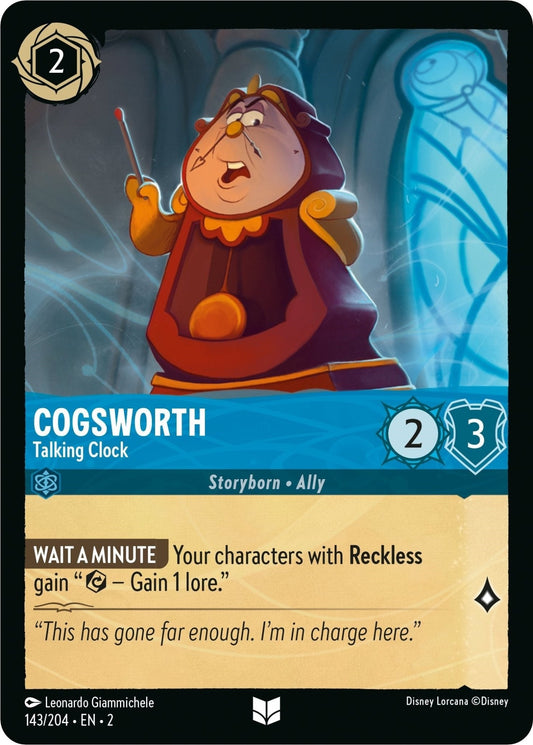 Disney Lorcana - Cogsworth - Talking Clock (143/204) (Rise of the Floodborn)