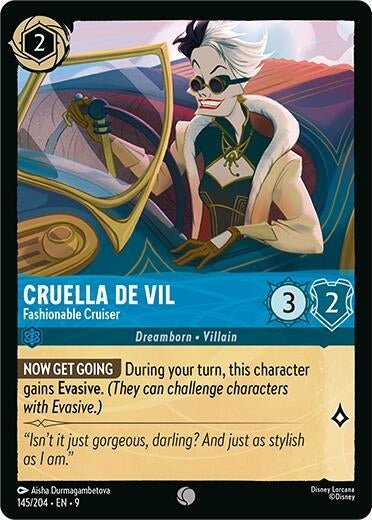 Disney Lorcana - Cruella De Vil - Fashionable Cruiser (145/204) (Fabled)