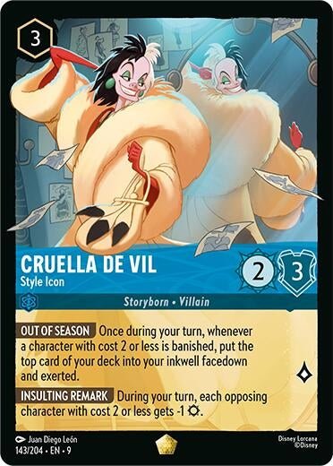 Disney Lorcana - Cruella De Vil - Style Icon (143/204) (Fabled)