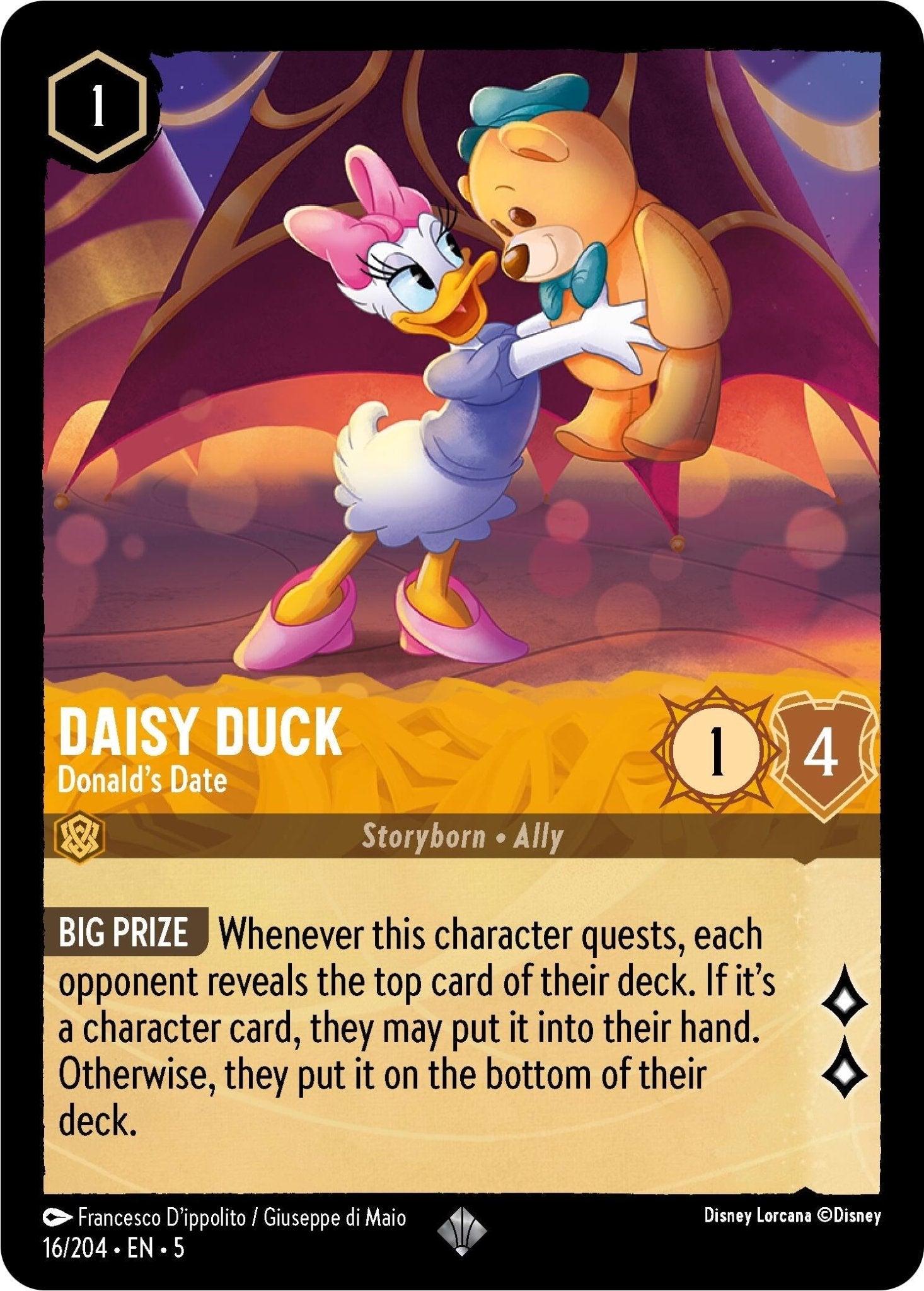 Disney Lorcana - Daisy Duck - Donald's Date (16/204) (Shimmering Skies)