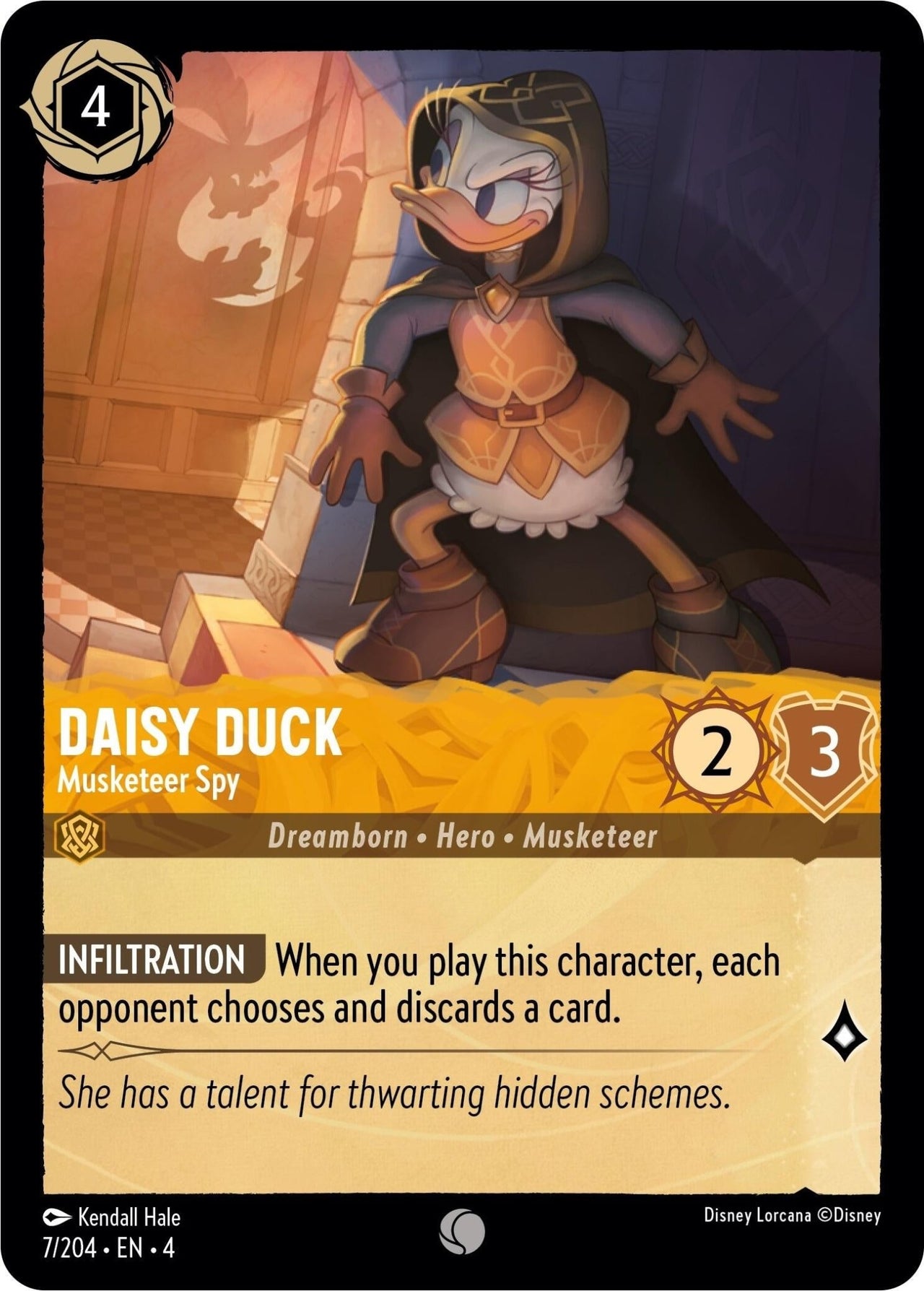 Daisy Duck - Musketeer Spy (7/204) (Ursula's Return) by LAB7 Malta, Europe