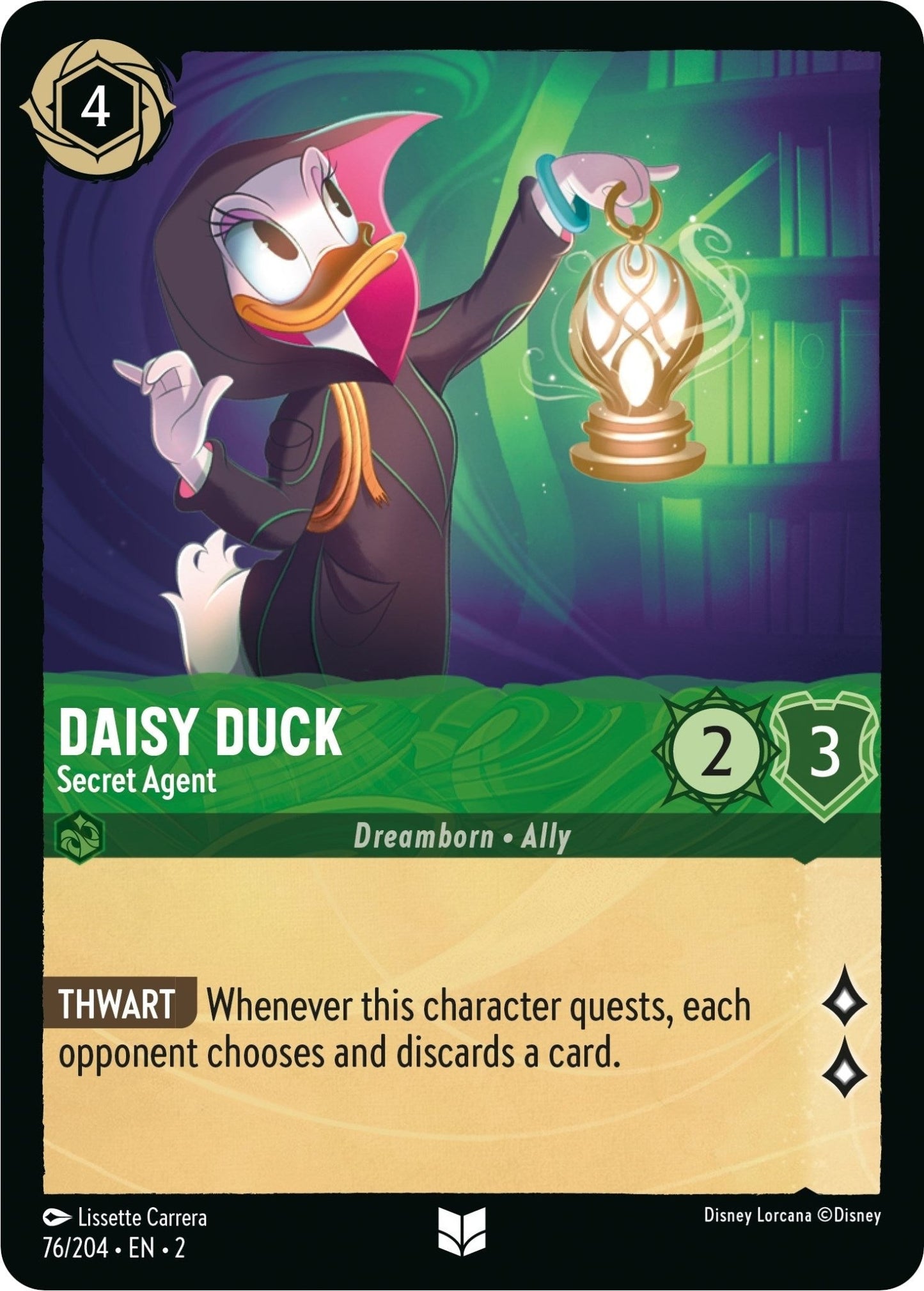 Disney Lorcana - Daisy Duck - Secret Agent (76/204) (Rise of the Floodborn)