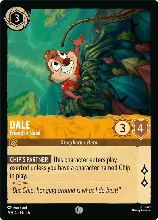 Disney Lorcana - Dale - Friend in Need (7/204) (Azurite Sea)